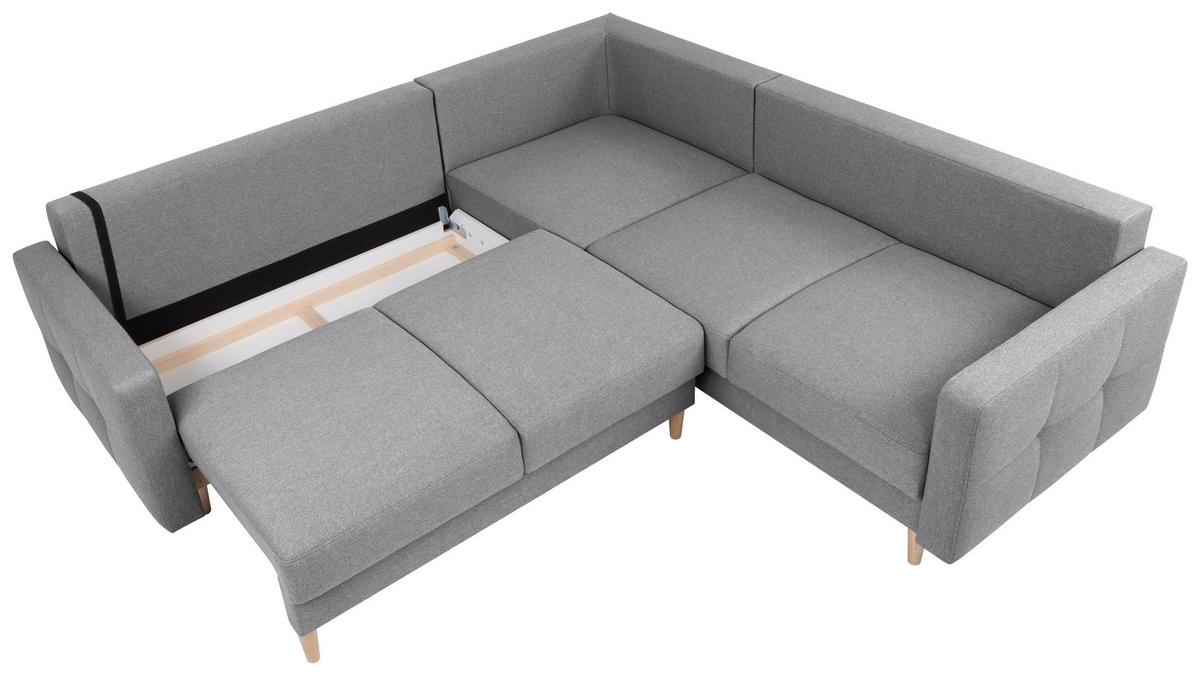 Coltar NORET - gri închis, Konventionell, textil (242/242cm) - Modern Living