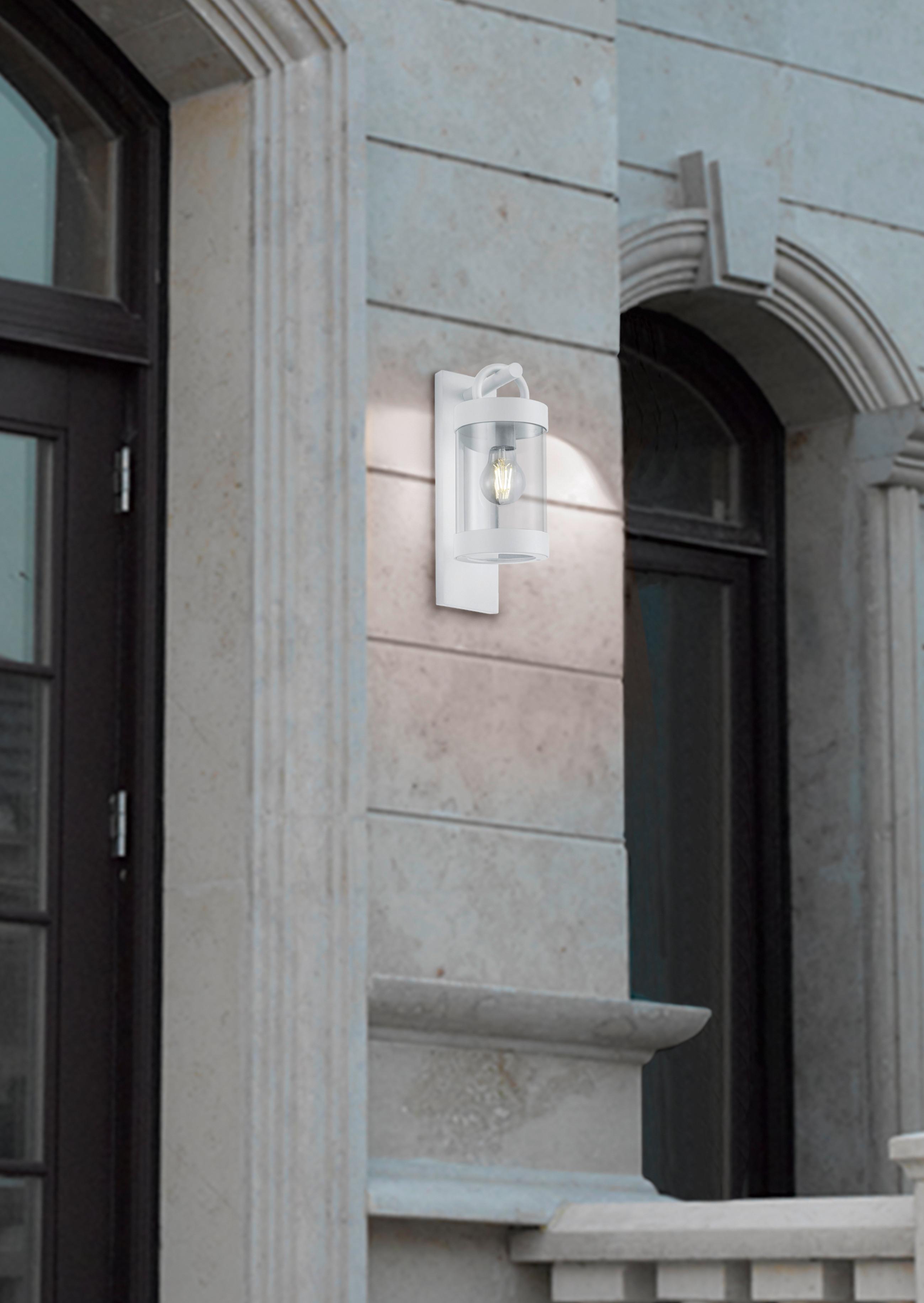 Außenwandleuchte Sambesi in Weiß max. 28 Watt - Weiß, Basics, Metall (12,5/33/18,6cm) - Trio Leuchten