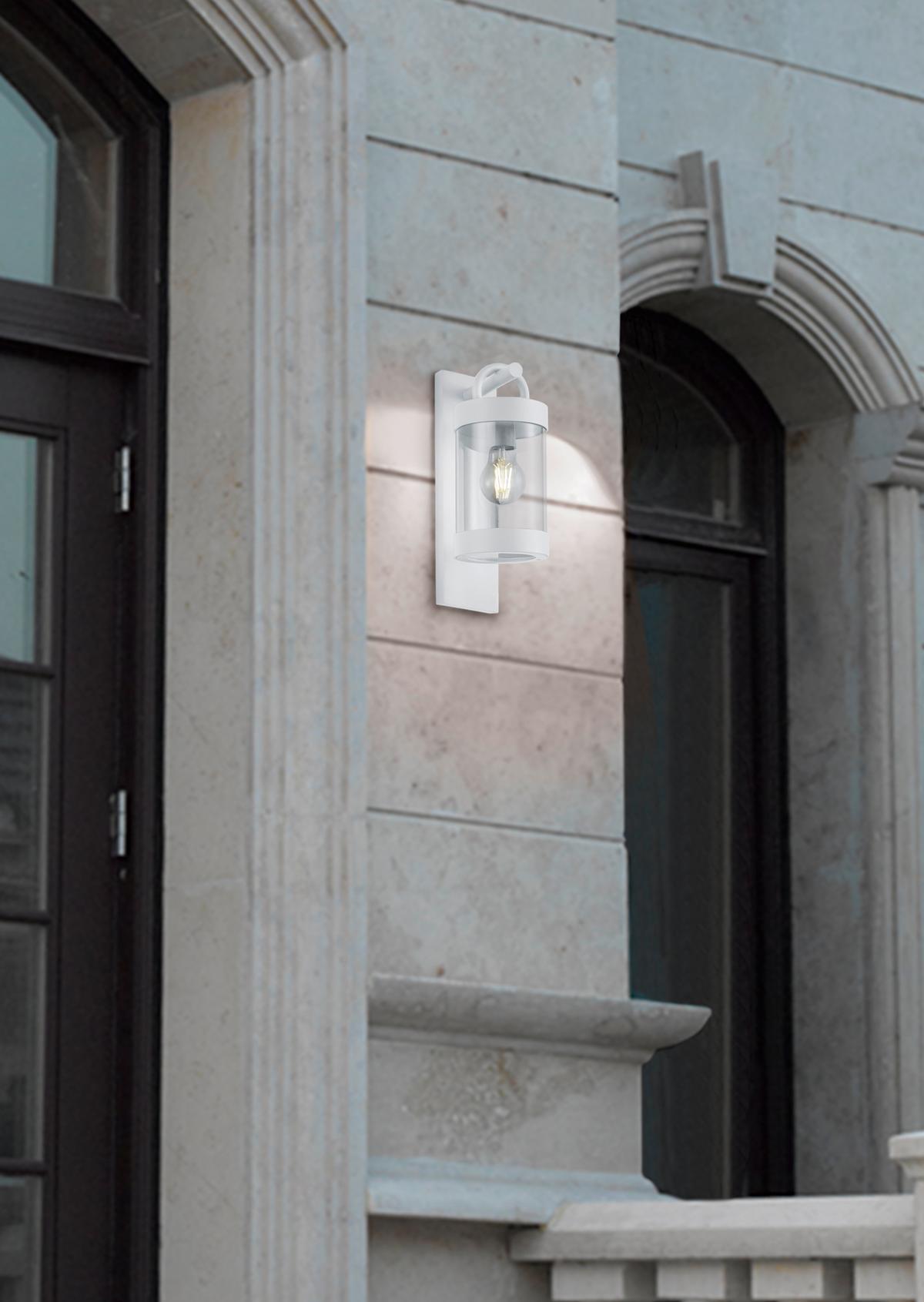 Außenwandleuchte Sambesi in Weiß max. 28 Watt - Weiß, Basics, Metall (12,5/33/18,6cm) - Trio Leuchten