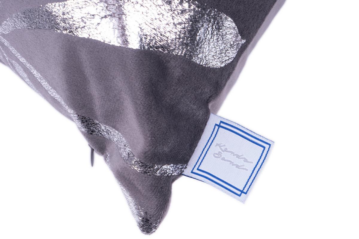 ZIERKISSENSET PRISMA 425 2ER-SET - Silberfarben/Graphitfarben, Konventionell (30x45/50x45cm)