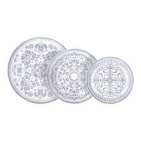 Servis Madison Arabesque, 18/1 - bijela/pastelno plava, Basics, keramika (28/36/20cm) - Tognana