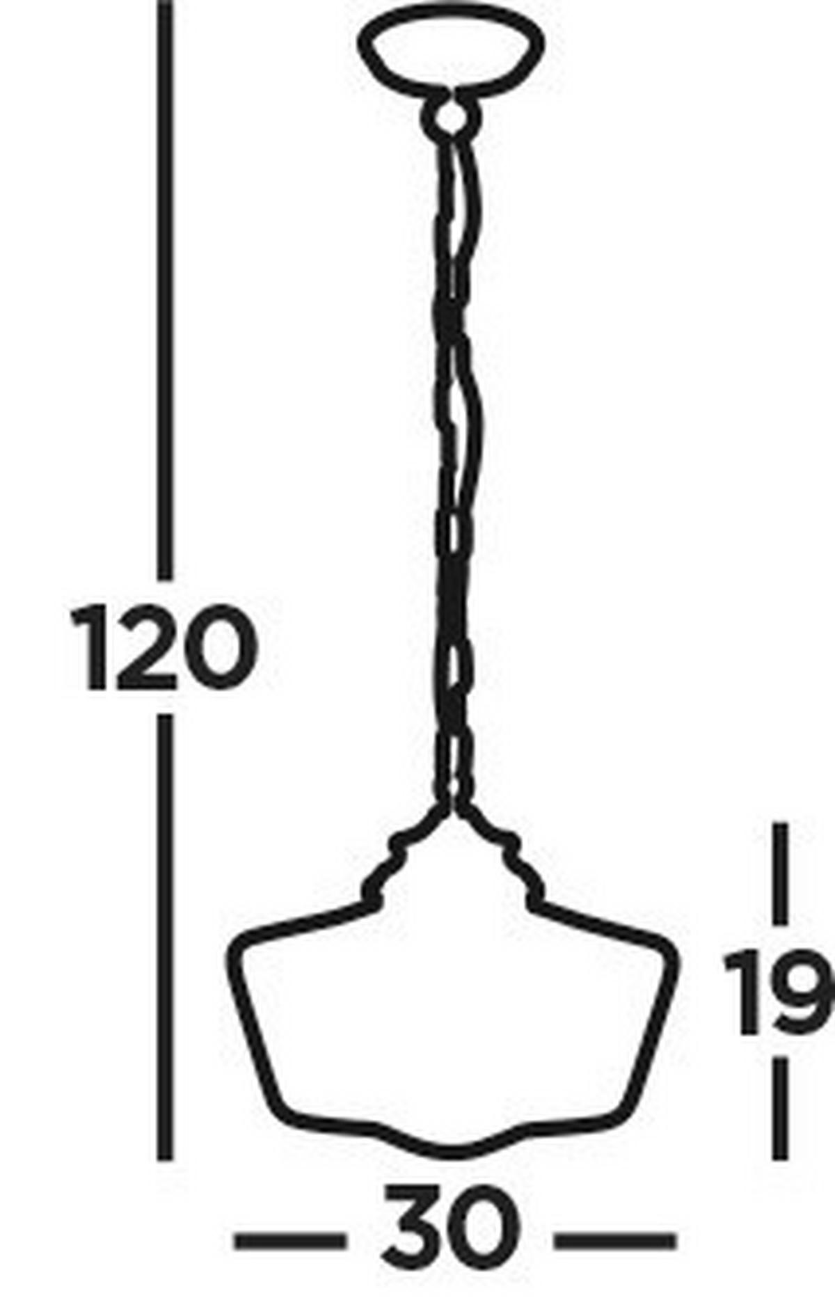 Függőlámpa School House 8071-1ss - ezüstszínű, Konventionell, üveg/fém (30/120cm)