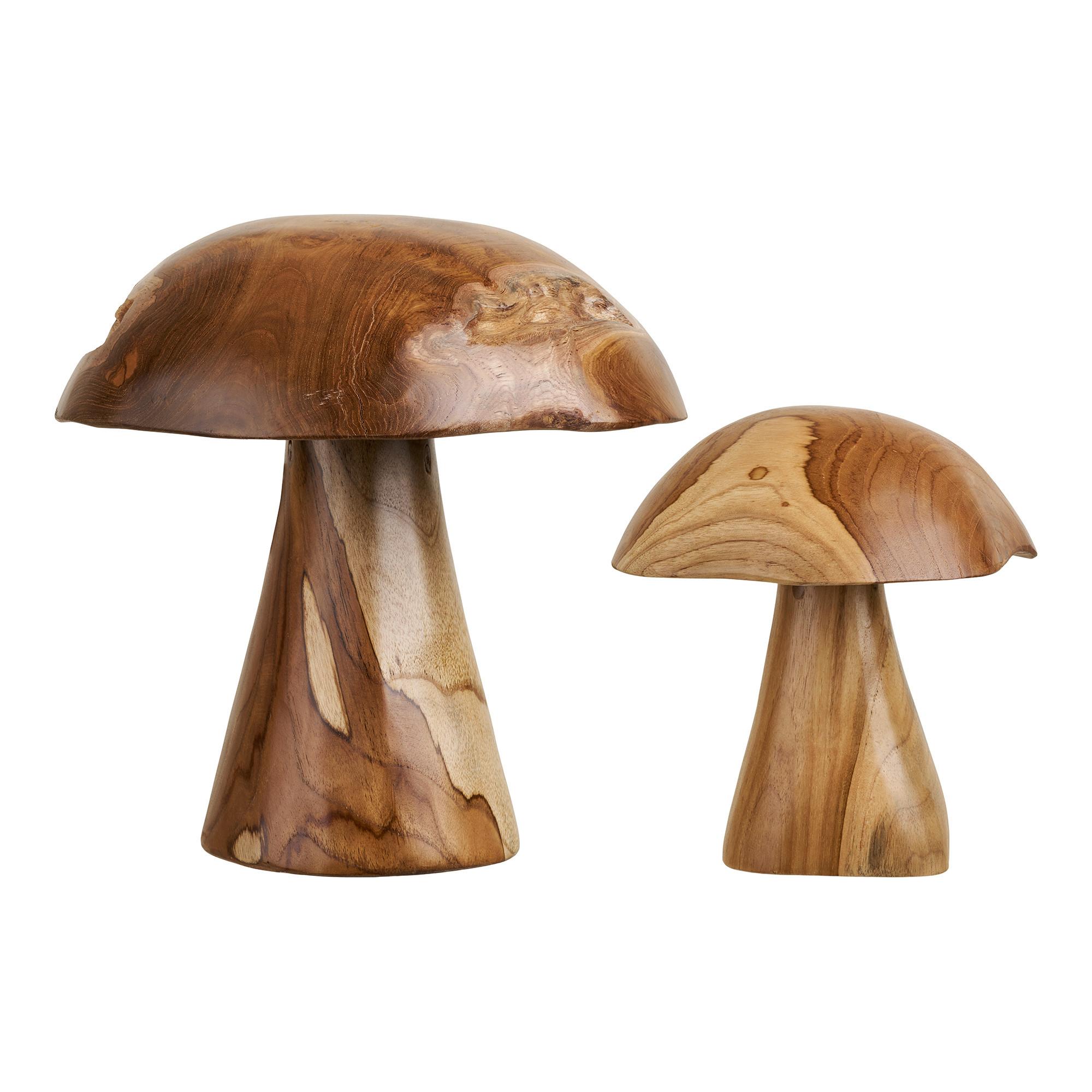 DEKOPILZ KODI DECORATION MUSHROOMS - Teakfarben, Basics, Holz