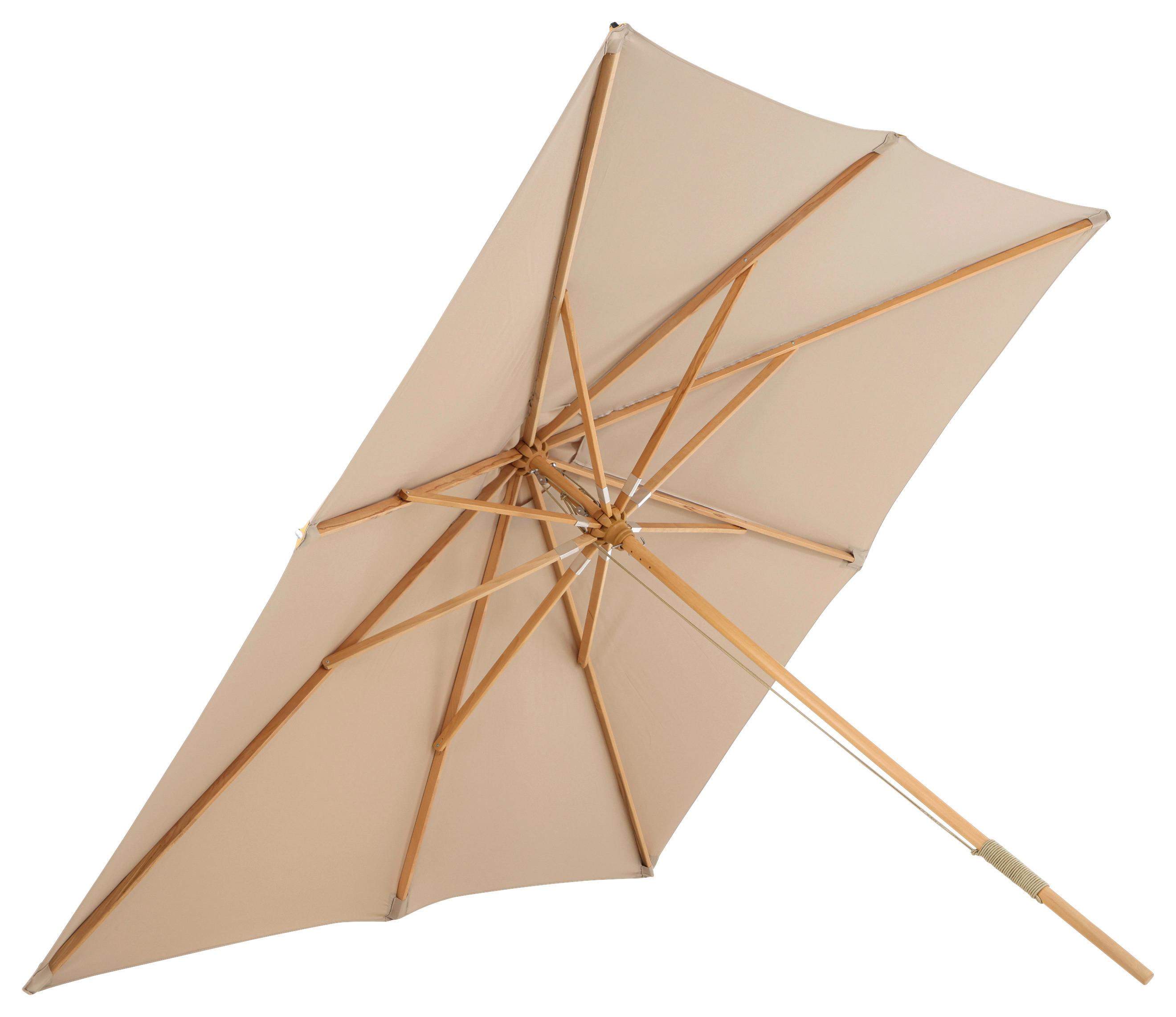 Sonnenschirm Naxos Hellbraun B: ca. 300 cm - Hellbraun, KONVENTIONELL (300/262/300cm) - Gardenson