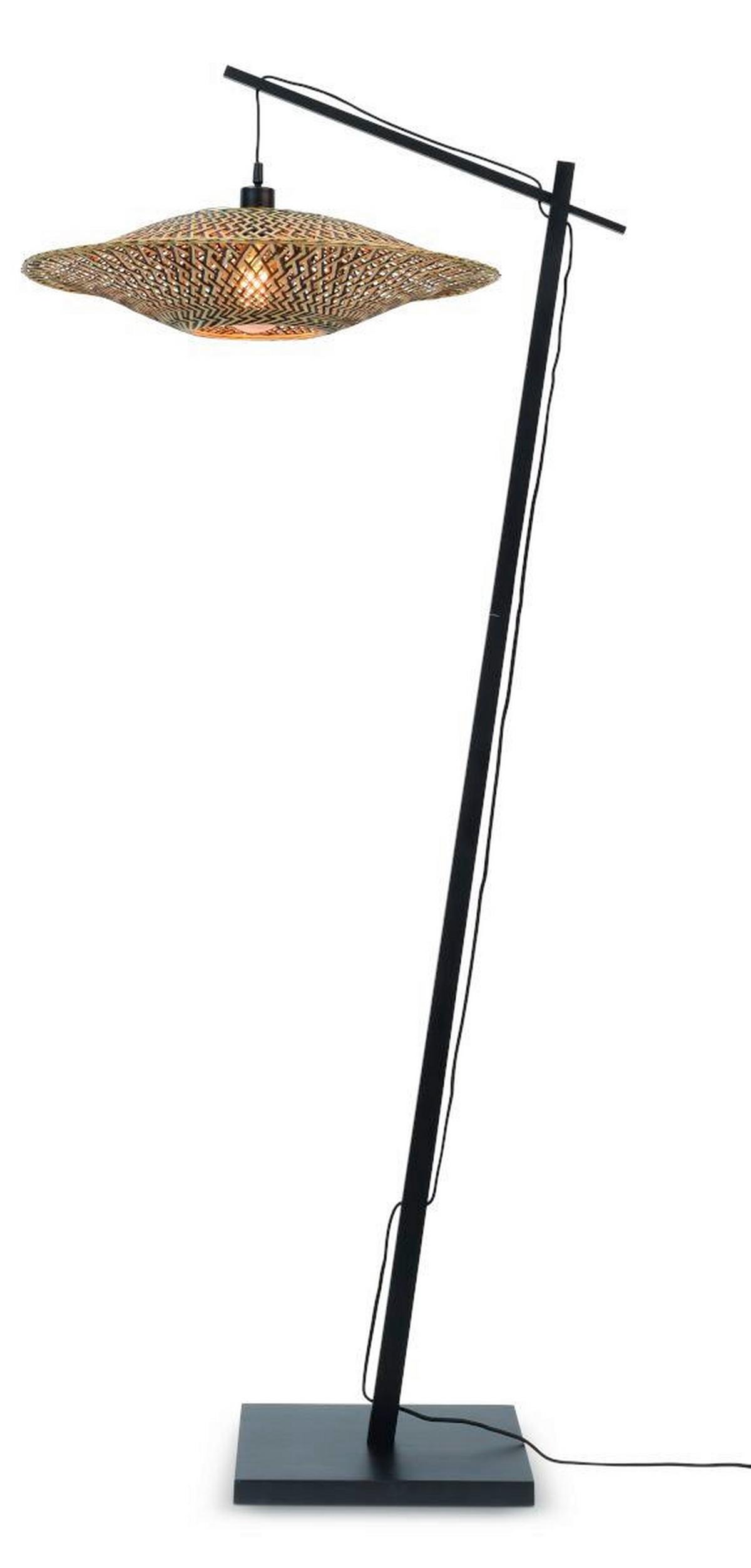 Stoječa Svetilka Bali - črna/naravne barve, Trend, les (60/176cm) - Good & Mojo