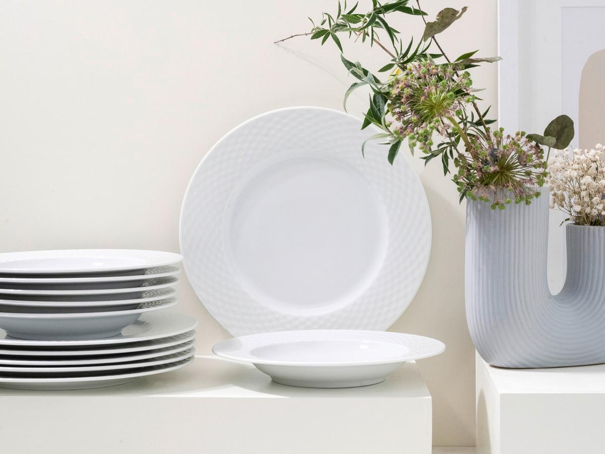 Jedilni Servis Polo, 12-Delni - bela, Basics, keramika - Creatable