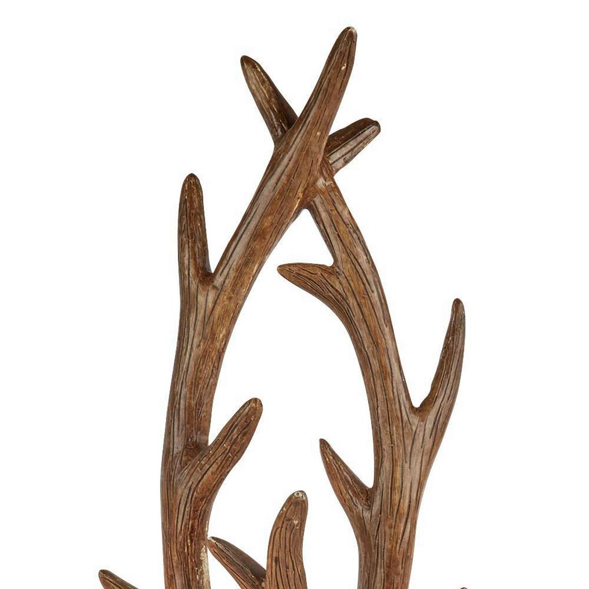 Falilámpa Stag 2lt 6412-2br - barna, Trend, faalapú anyag/fém (36/46cm)