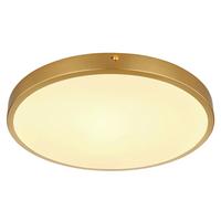 Stropna Led-svetilka 12381-22 - opal/barve medenine, Konvencionalno, kovina/umetna masa (35/3cm) - Globo