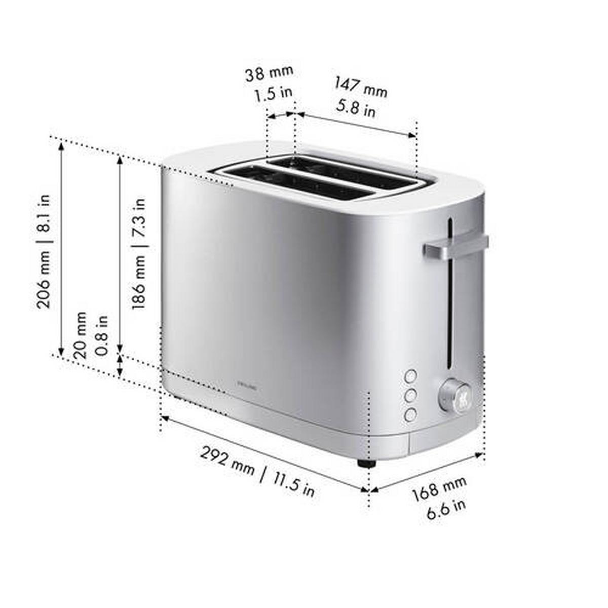 TOSTER 1005777 ZWILLING - kolor srebrny, Basics, tworzywo sztuczne/metal - Zwilling