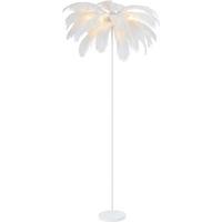 LAMPA STOJĄCA PALMA - biały, Trend, metal/tkanina (55/160cm) - Novel