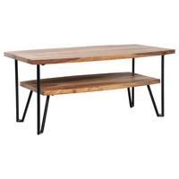Klubska Miza Wl6.720 - črna/rjava, Design, kovina/les (90/50/40cm) - MID.YOU
