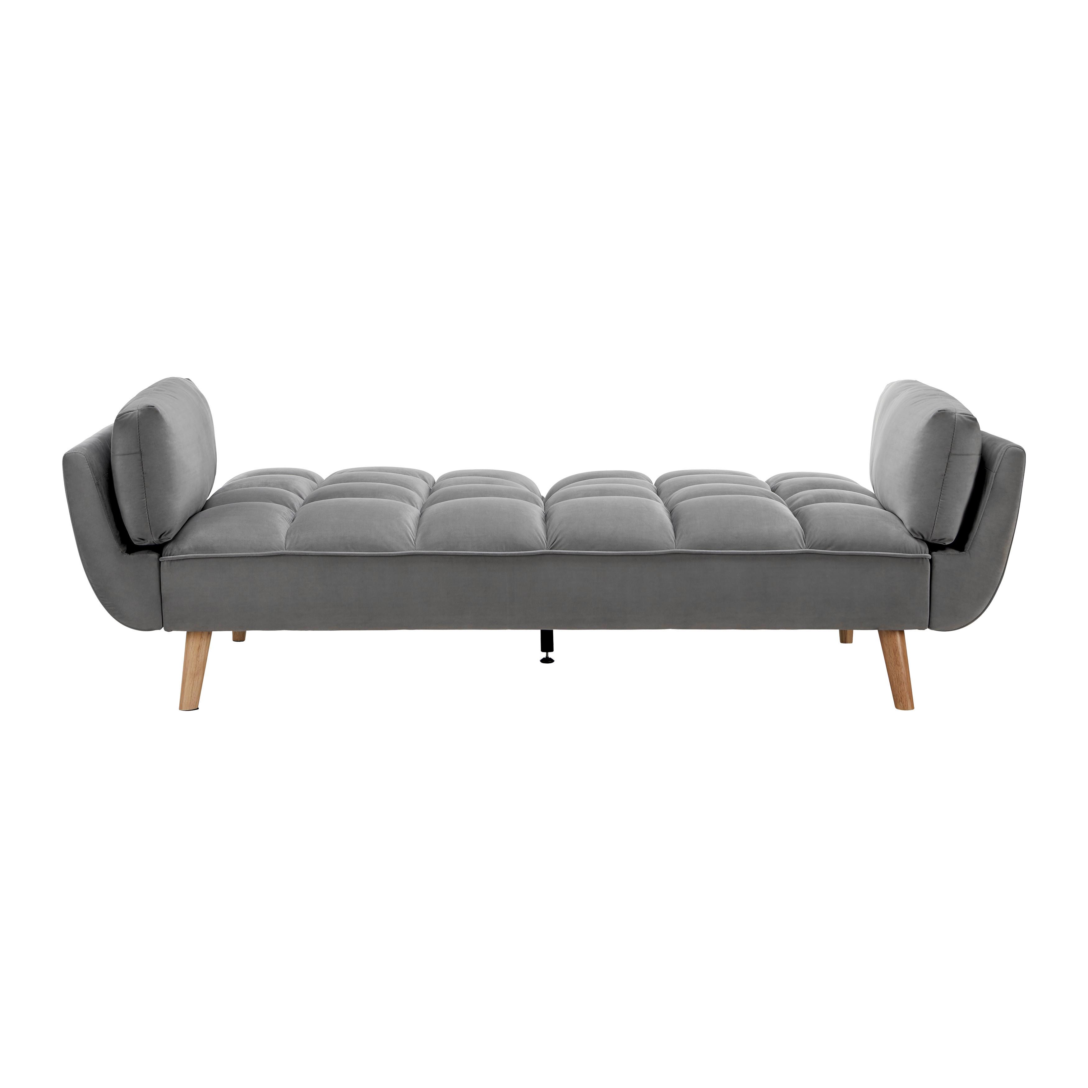 BÄDDSOFFA CORA - grå/naturfärgad, Modern, trä/textil (214/92/81cm) - Bessagi Home