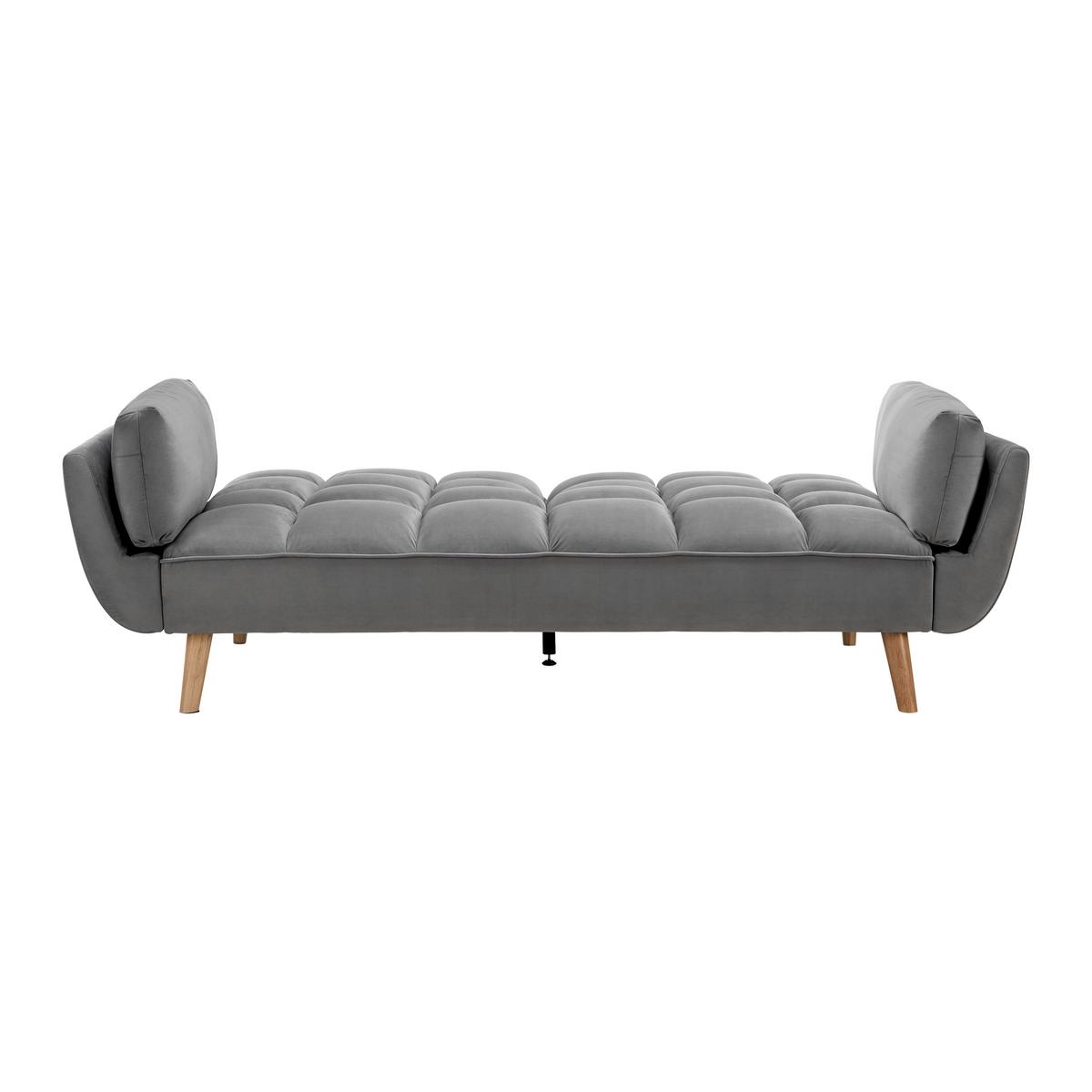 SOFA Z FUNKCJĄ SPANIA CORA - kolor naturalny/szary, Modern, drewno/tkanina (214/92/81cm) - Bessagi Home