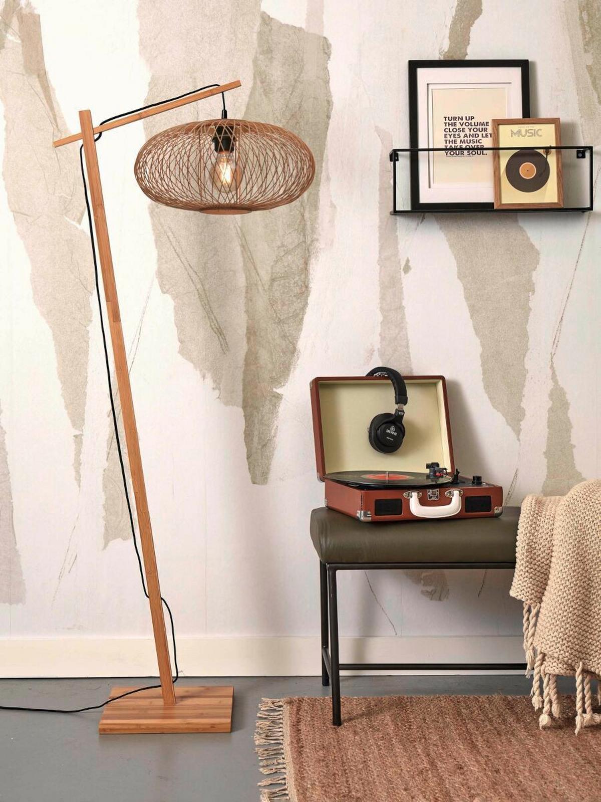 Stoječa Svetilka Cango, Naravna Barva - naravne barve, Trend (150/40/62cm) - Good & Mojo