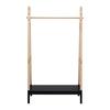 KLÄDSTÄLLNING TADEO II -SB- - svart/naturfärgad, Natur, trämaterial/trä (100/170/46cm) - Mömax