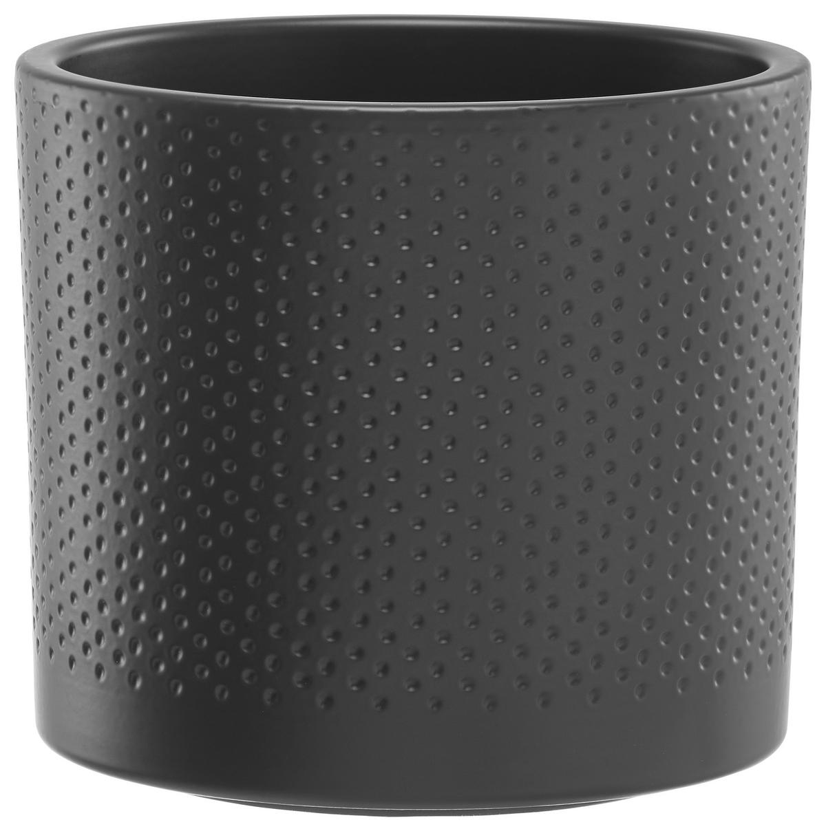 Mască pentru ghiveci Era - alb/antracit, Basics, ceramică (13,5/12,5cm)