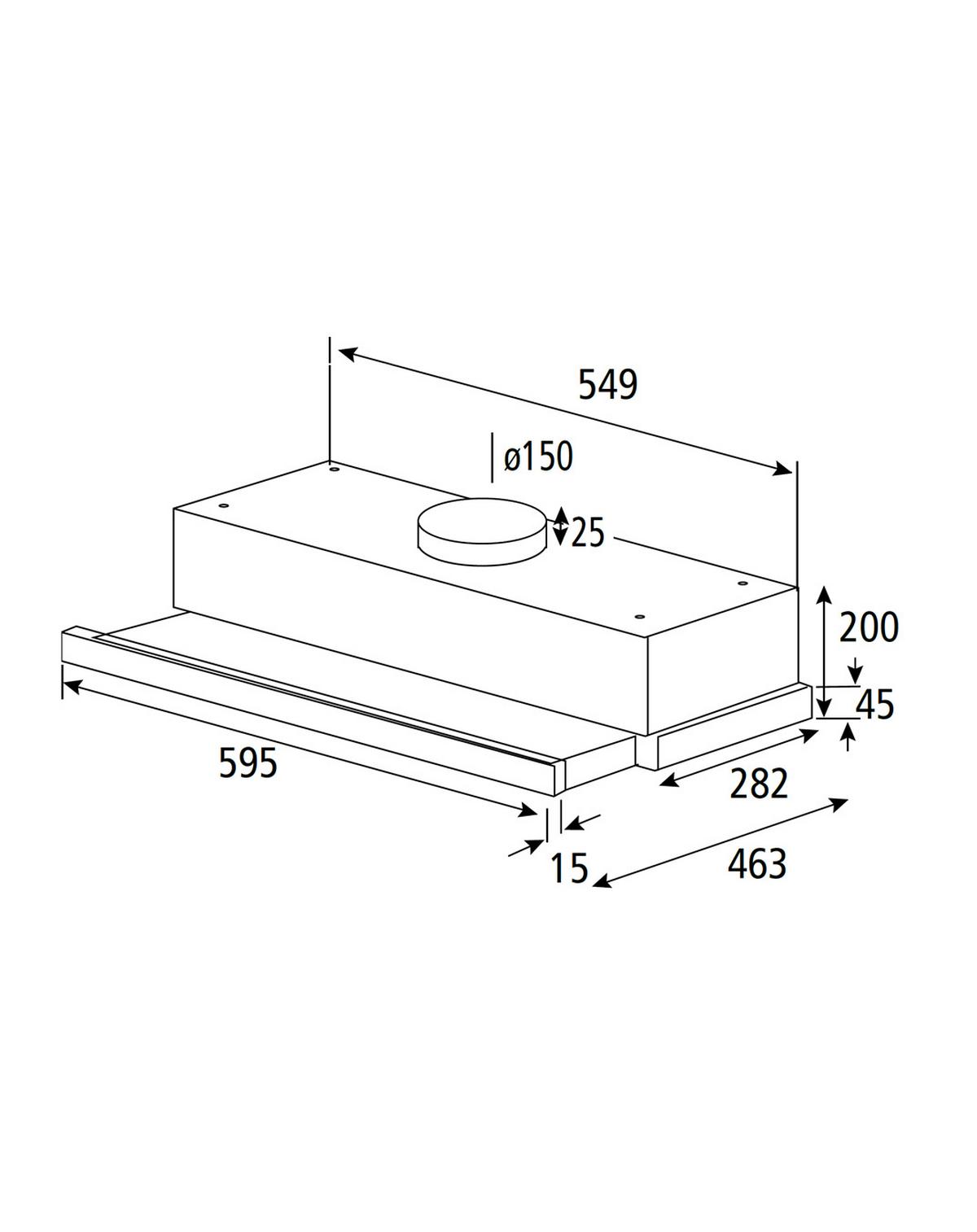 Dunstabzugshaube FS1-60BSPY Edelstahlfarben - Edelstahlfarben, Basics, Metall (60/23/47cm) - PKM