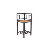 Outdoorkücheneck Mexico Schwarz/Teakfarben - Schwarz/Teakfarben, MODERN, Holz/Metall (60/60/127cm) - Gardenson