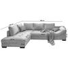 HOEKSOFA ALVITO - Donkergroen/Beige, Design, Hout/Textiel (202/298cm) - P & B
