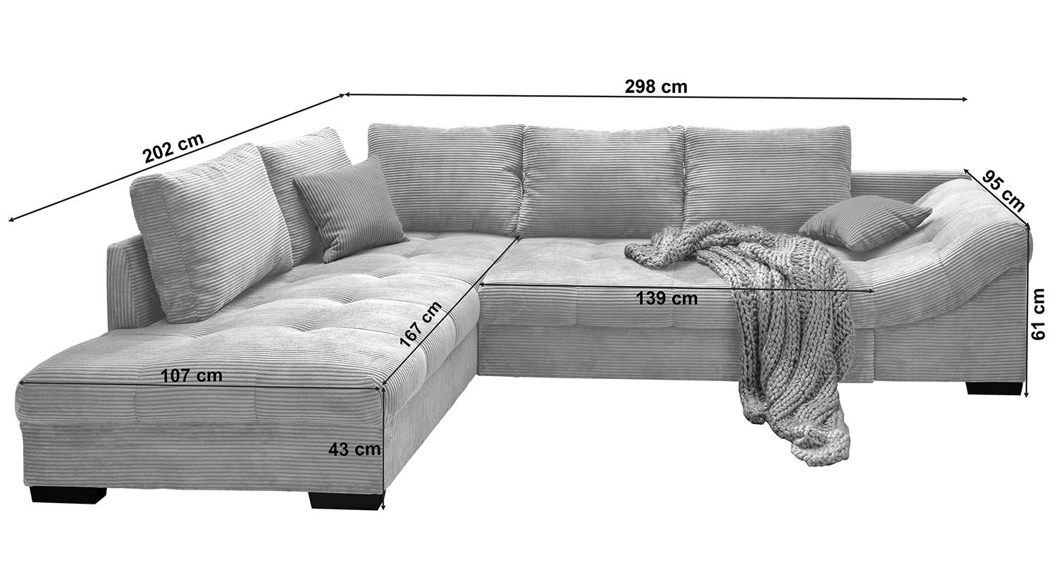 Sedežna Garnitura Alvito, Svetlo Modra, Žamet, Ležišče - srebrne barve/barve petroleja, Design, tekstil/les (202/298cm) - MID.YOU