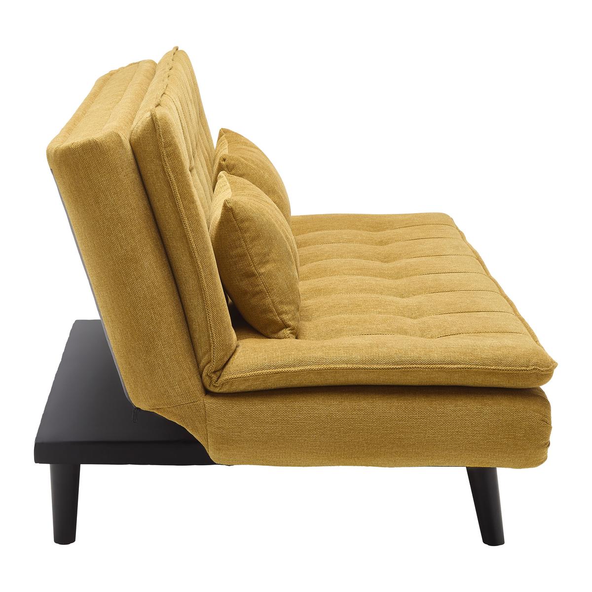 Schlafsofa Sun Gelb - Gelb/Schwarz, MODERN, Holz/Textil (190/83/93cm) - Mömax