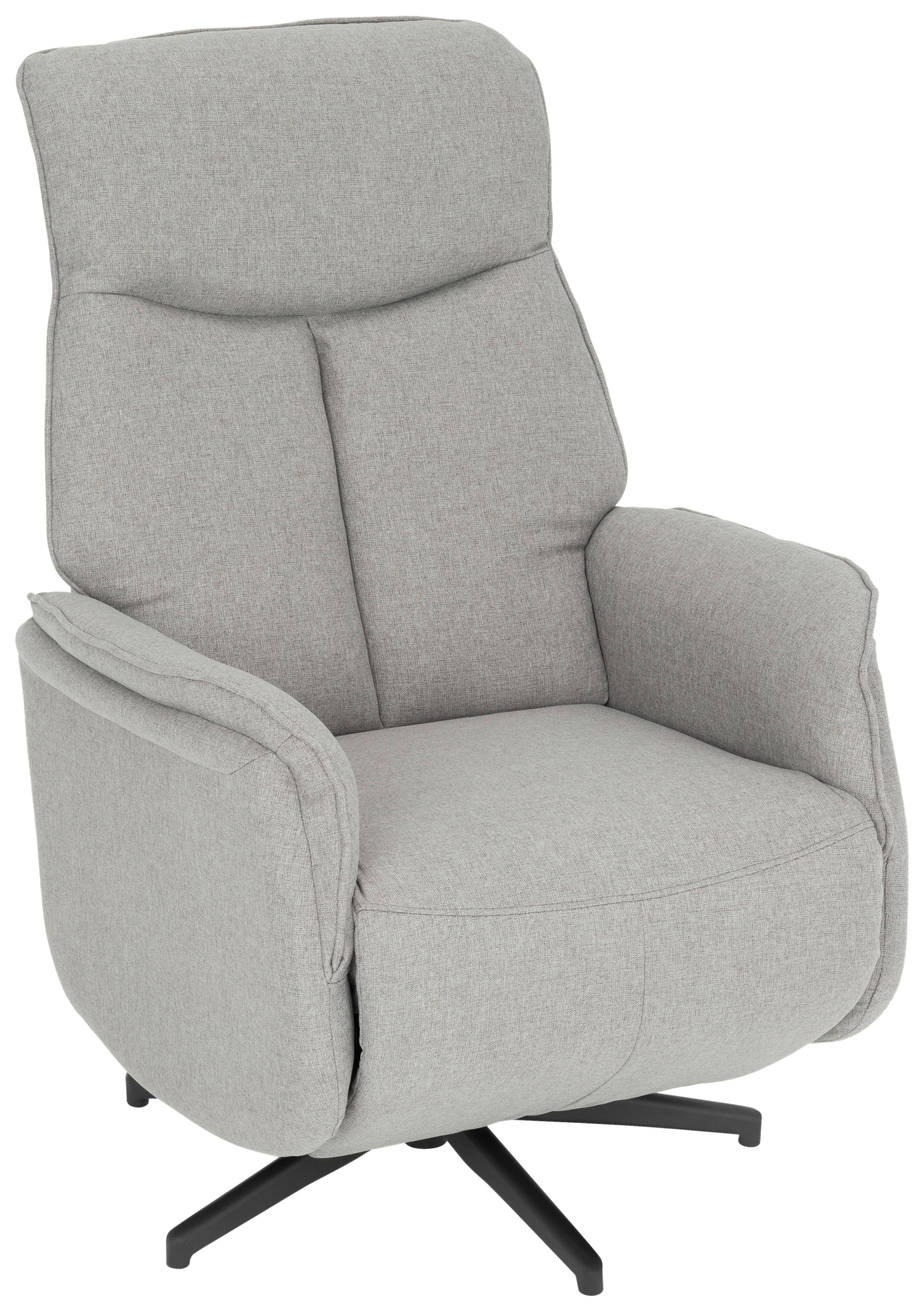 FOTEL TELEWIZYJNY TANJA - czarny/szary, Design, metal/tkanina (71/105/85cm) - MID.YOU