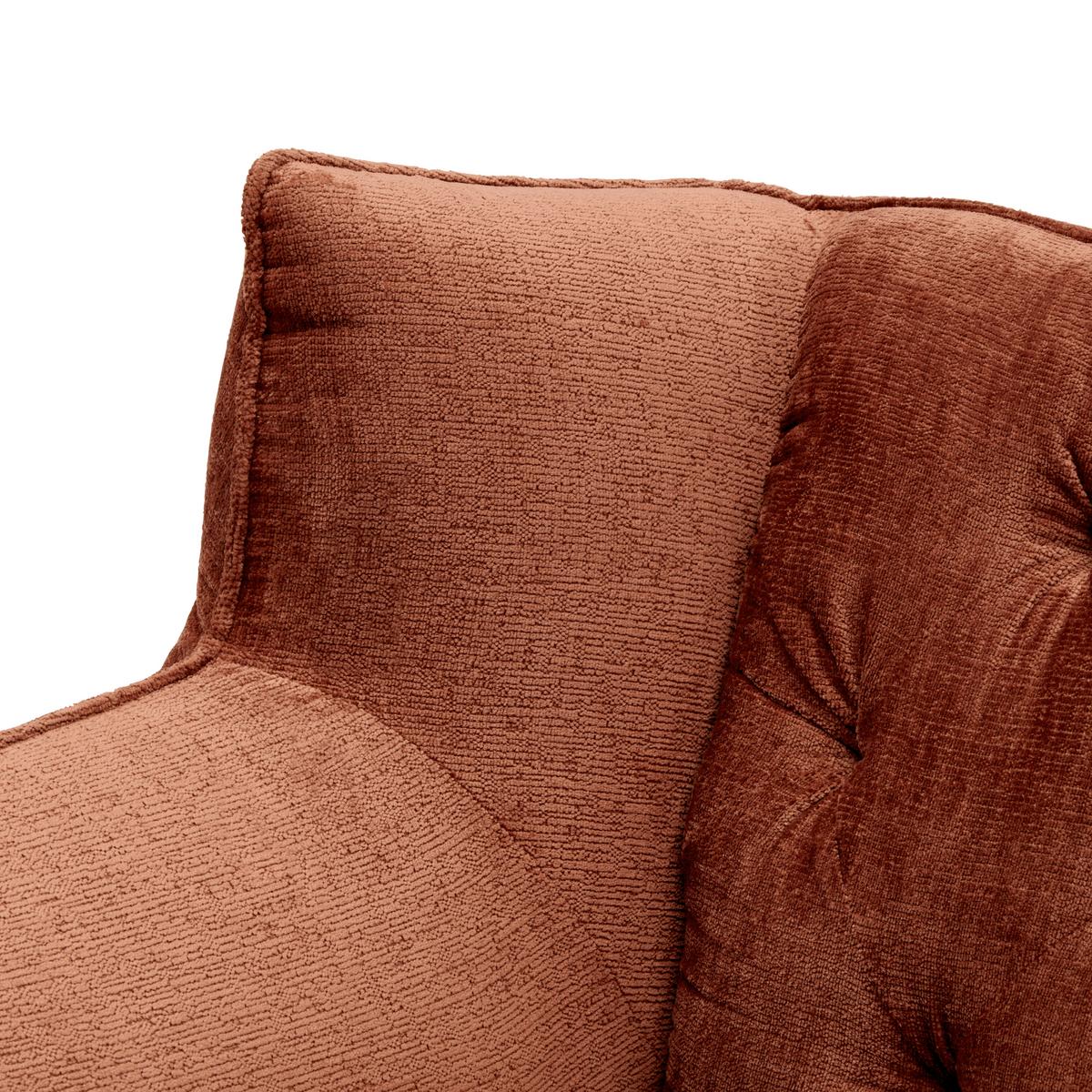 Wohnlandschaft Bogoni Rostfarben - Rostfarben/Schwarz, MODERN, Textil/Metall (278/84/168cm) - Mömax