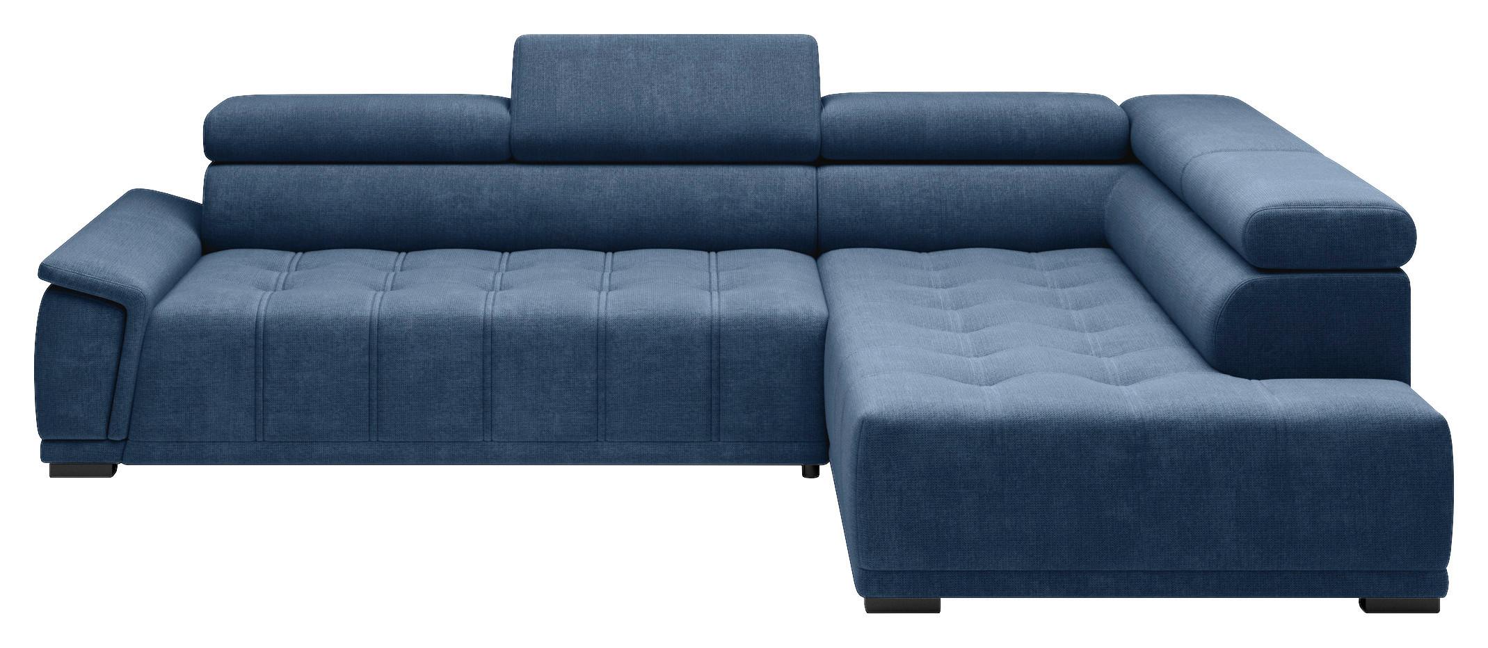 Kutna Garnitura Gremio - tamno plava/crna, Moderno, tekstil/plastika (283/106cm) - Modern Living