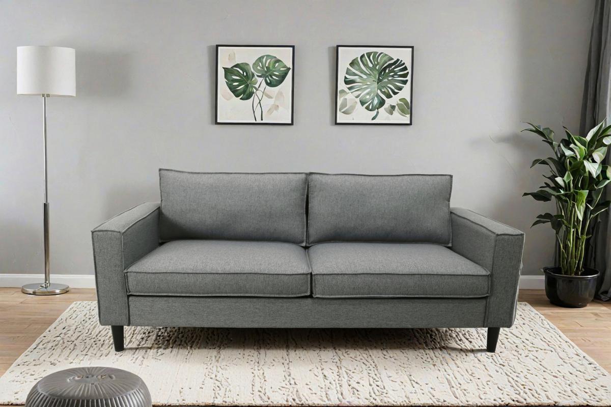 Trosed Beluna, Svetlo Siva - črna/svetlo siva, Basics, tekstil/les (198,5/84/83cm) - P & B