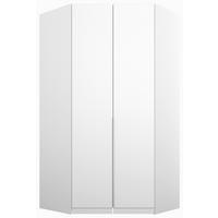 Kutni Ormar Za Odjeću Alabama - bijela/boje aluminija, Moderno, drvni materijal (117/229/117cm) - Modern Living