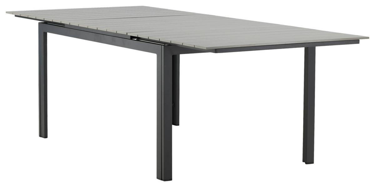 Gartentisch Levels ca. 160x100x75 cm Grau/Schwarz - Schwarz/Grau, KONVENTIONELL, Metall (160/100/75cm) - Gardenson