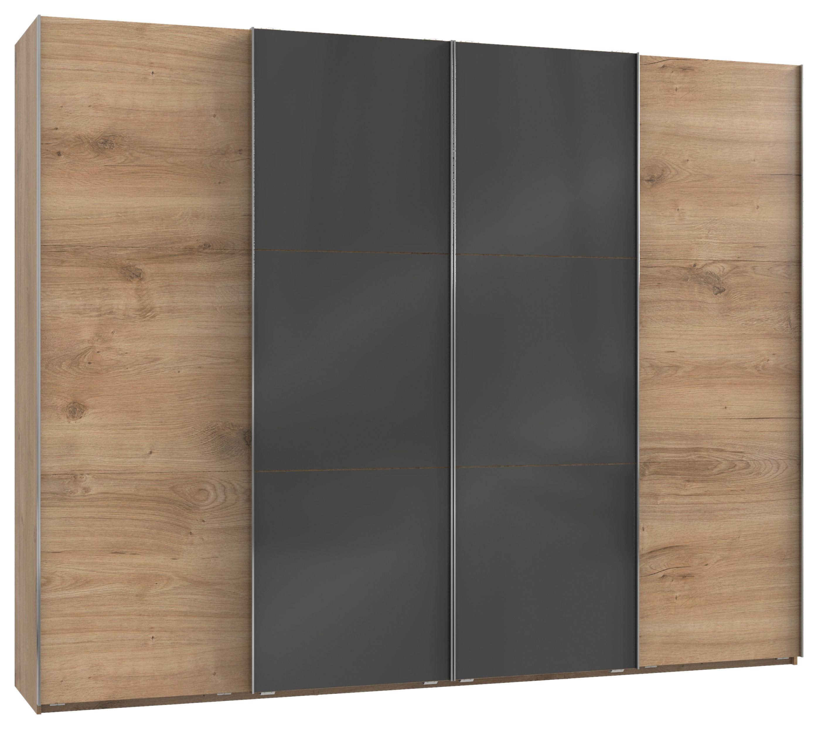 Ormar  S Kliznim Vratima Level 36c - siva/boje hrasta, Moderno, drvni materijal (300/236/65cm) - Modern Living