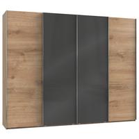 Ormar  S Kliznim Vratima Level 36c - siva/boje hrasta, Moderno, drvni materijal (300/236/65cm) - Modern Living