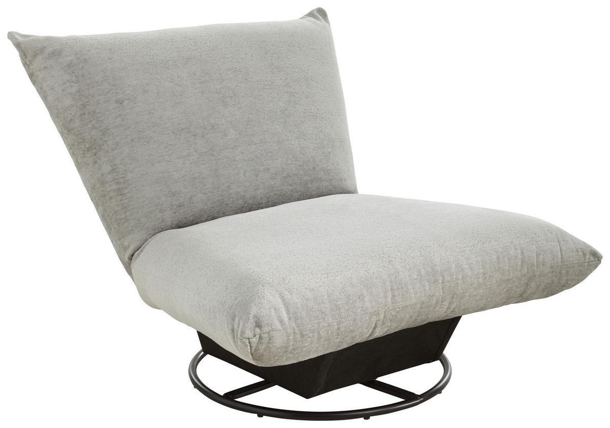 Relaxsessel Cremona Grau - Schwarz/Grau, Design, Textil/Metall (100/78/96cm) - Livetastic