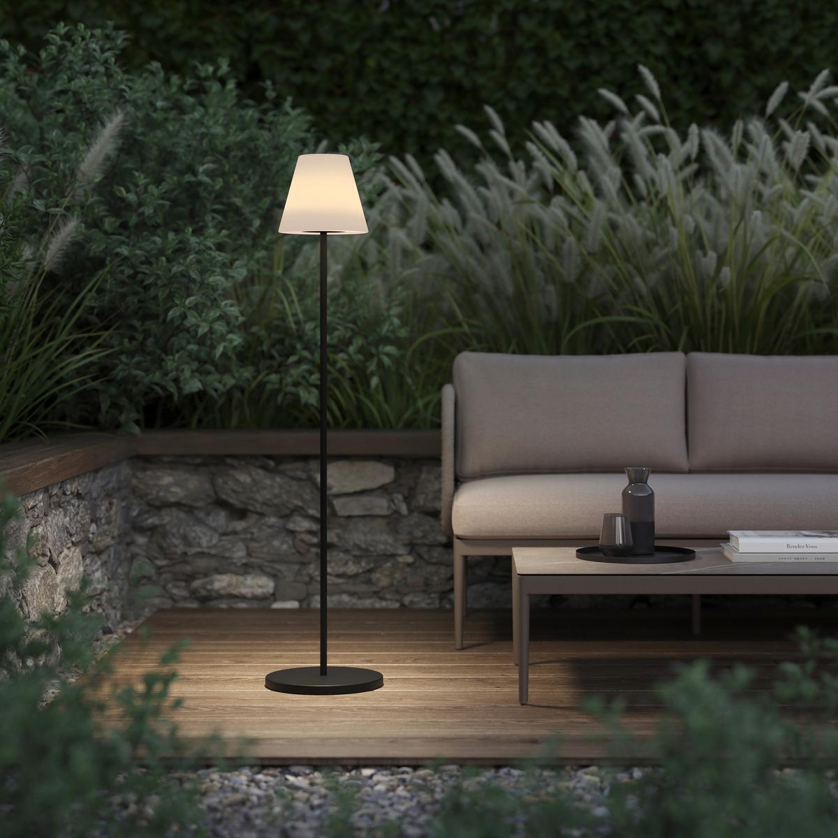 Lampă de exterior cu LED Jom - alb/negru, Modern, plastic/metal (25cm) - Modern Living