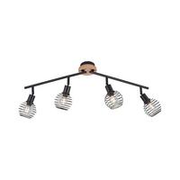 Deckenleuchte 15924-79 max. 40 Watt - Schwarz, Natur, Holz/Kunststoff (92/87/24cm)