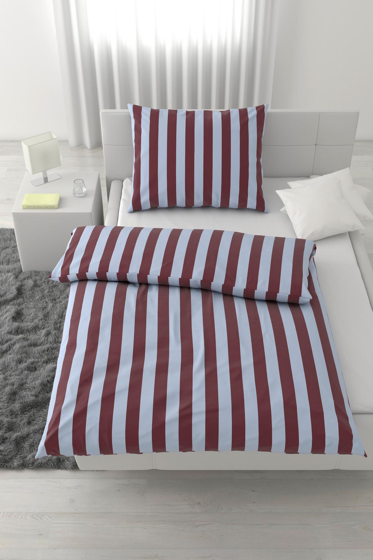 Ágyneműhuzat-garnitúra Bold Streif - mályva/kék, Modern, textil (140/200cm) - Mömax