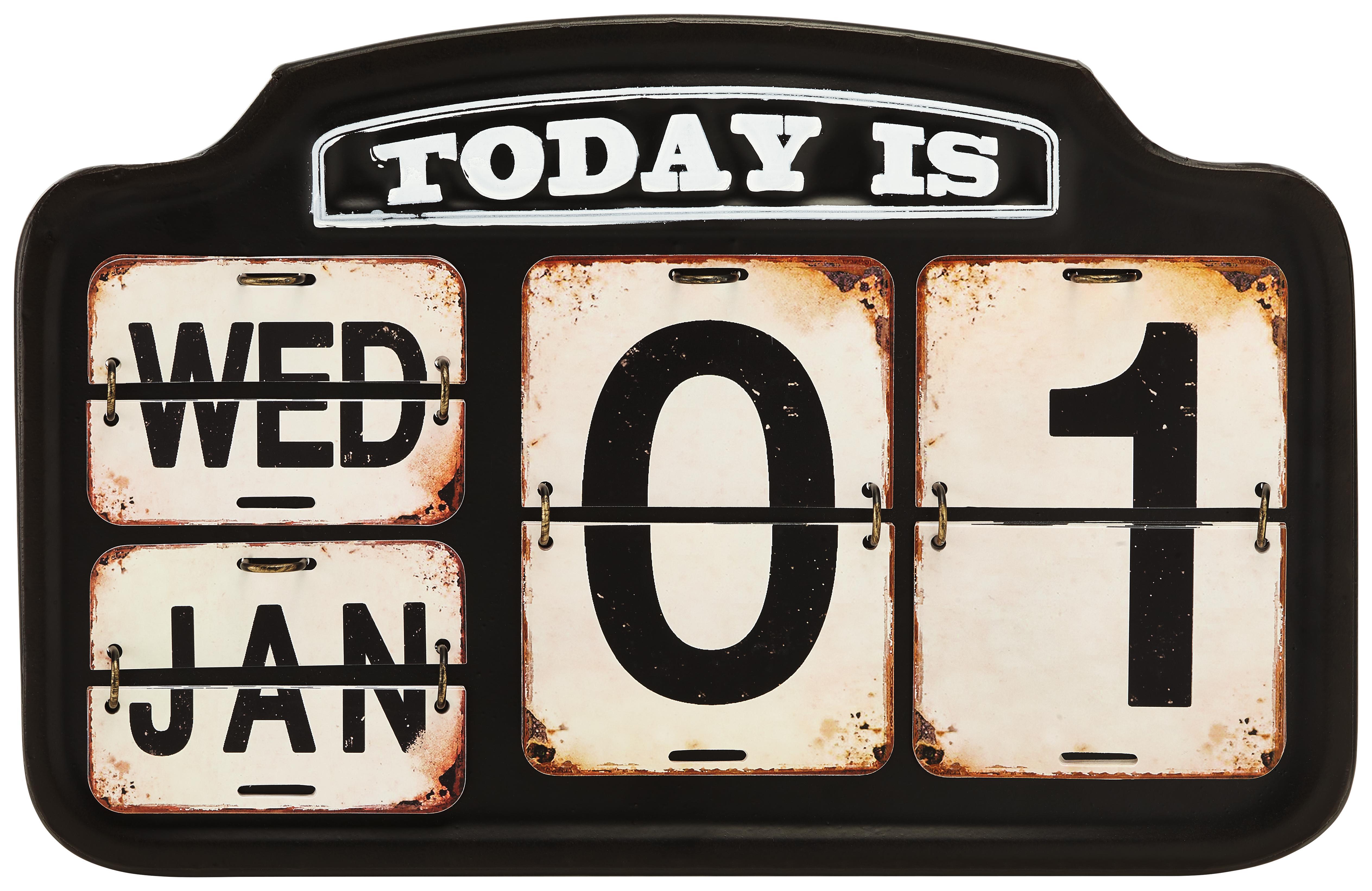 Kalender Chicago in Schwarz - Schwarz, Metall (43/27/3,5cm)