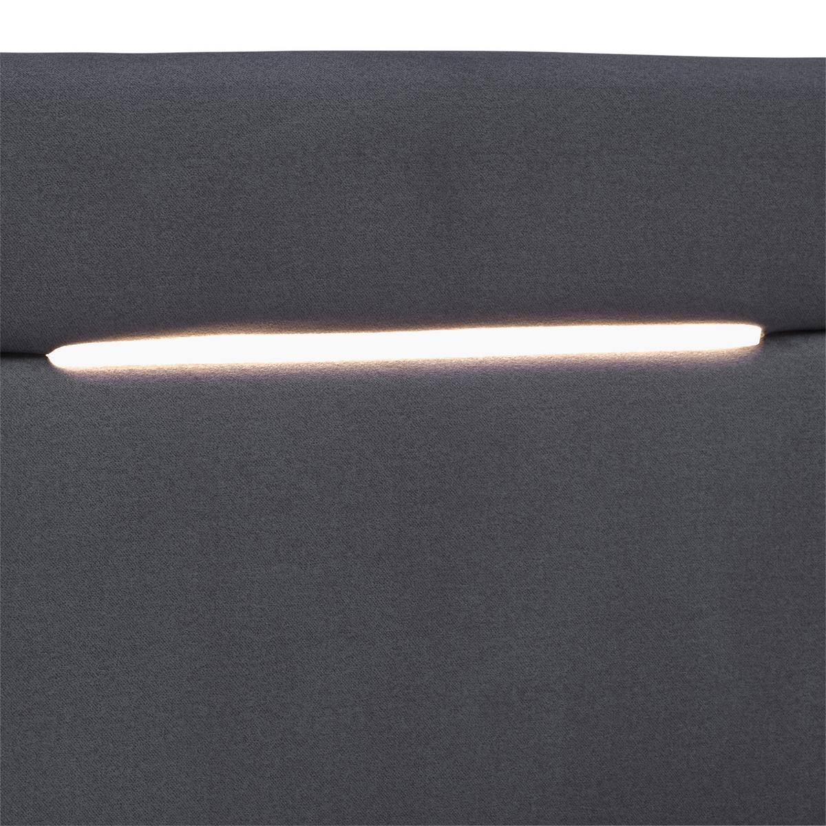 Boxspring Krevet Tommy - boje grafita/tamno siva, Moderno, drvni materijal/tekstil (120/200cm) - Modern Living