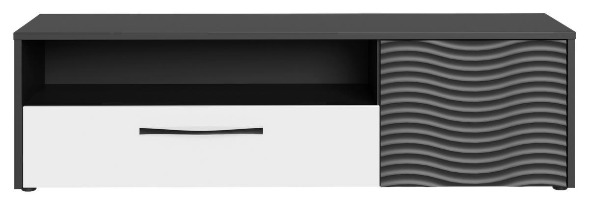 Tv Omarica Karlshamn - črna/bela, Moderno, kovina/umetna masa (164,2/47,2/42cm) - Mömax