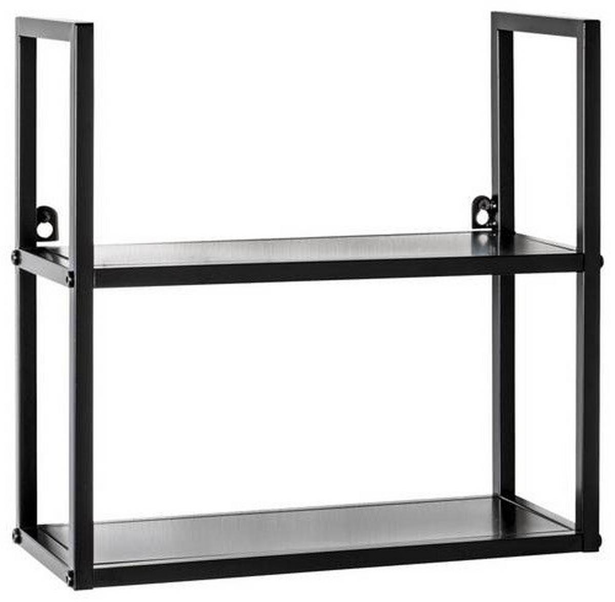 REGAŁ ŚCIENNY SHEFFIELD - czarny, Design, metal (36/36/15cm)