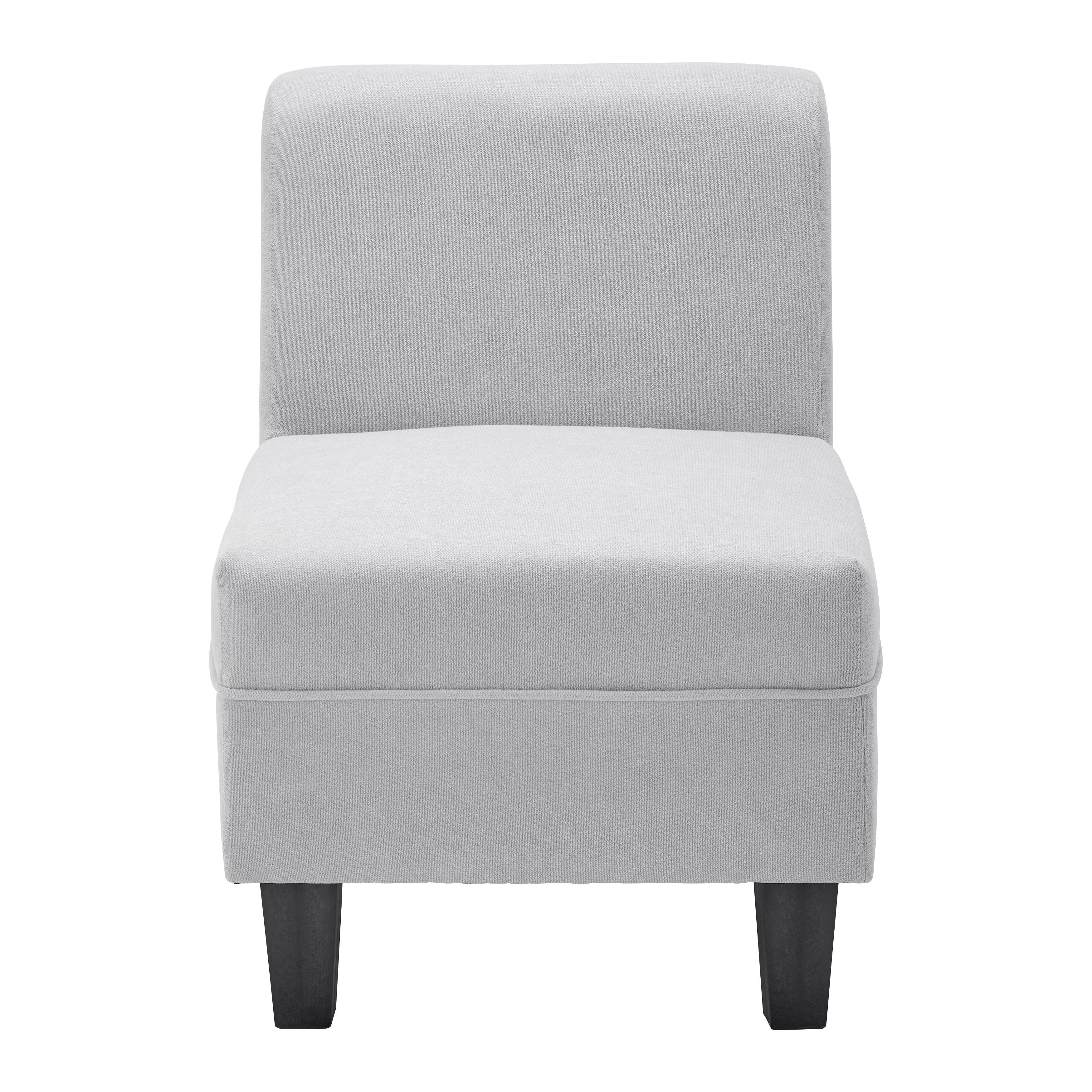 Sofa "Lima", Mittelelement, hellgrau - Hellgrau/Schwarz, MODERN, Holz/Kunststoff (59/74/74cm) - Bessagi Home