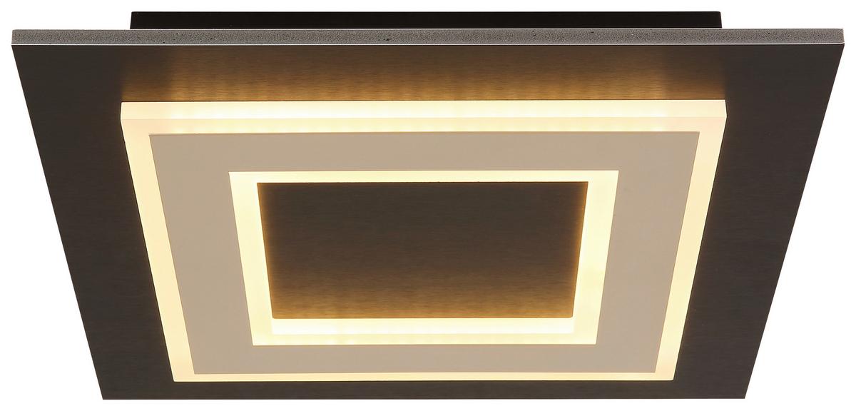 LAMPA SUFITOWA LEANA - czarny/opal, Design, tworzywo sztuczne/metal (32/32/5,5cm) - Novel