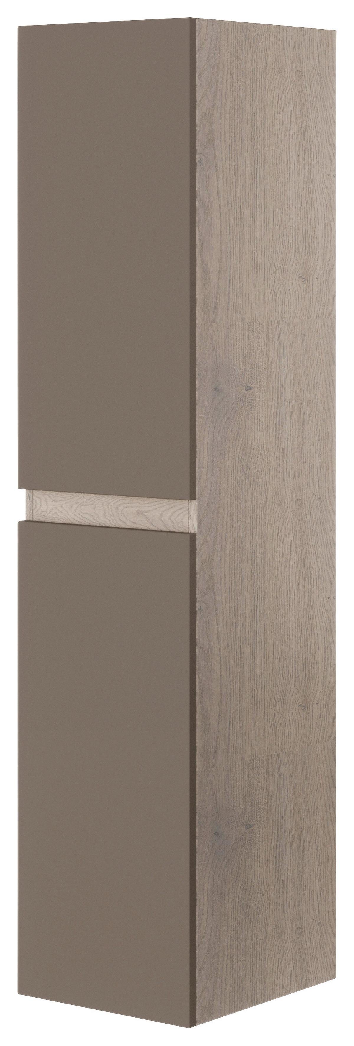 Magasszekrény Iris - szürkésbarna/taupe, Basics, faalapú anyag (34/133/36cm)
