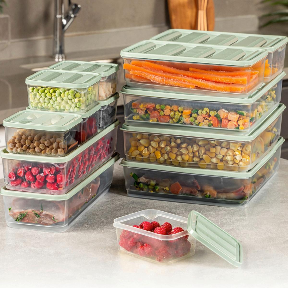 ZESTAW POJEMNIKÓW KUCHENNYCH YBLLA13LU - MINT - Basics (11/7/30cm)