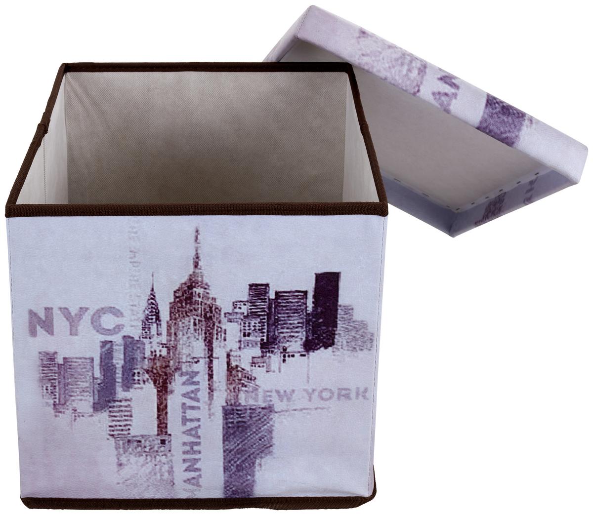 Zložljiv Tabure Nyc - večbarvno, Moderno, tekstil/leseni material (36/36/36cm) - Mömax