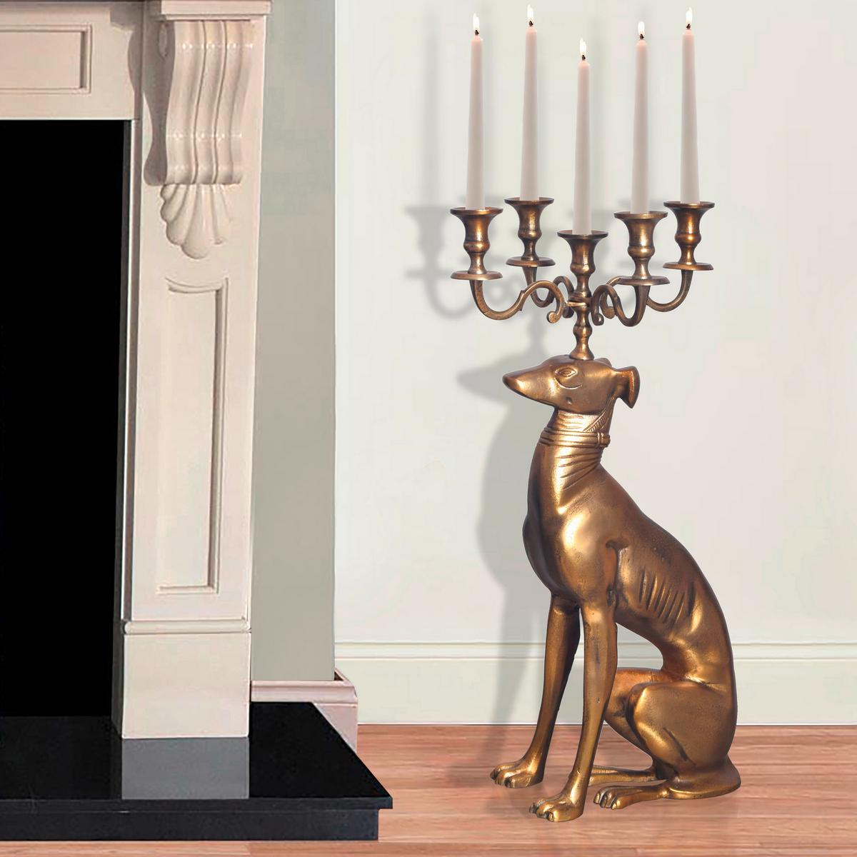 KERZENHALTER WL7.191 - Goldfarben, Design, Metall (26/69/40cm) - Livetastic