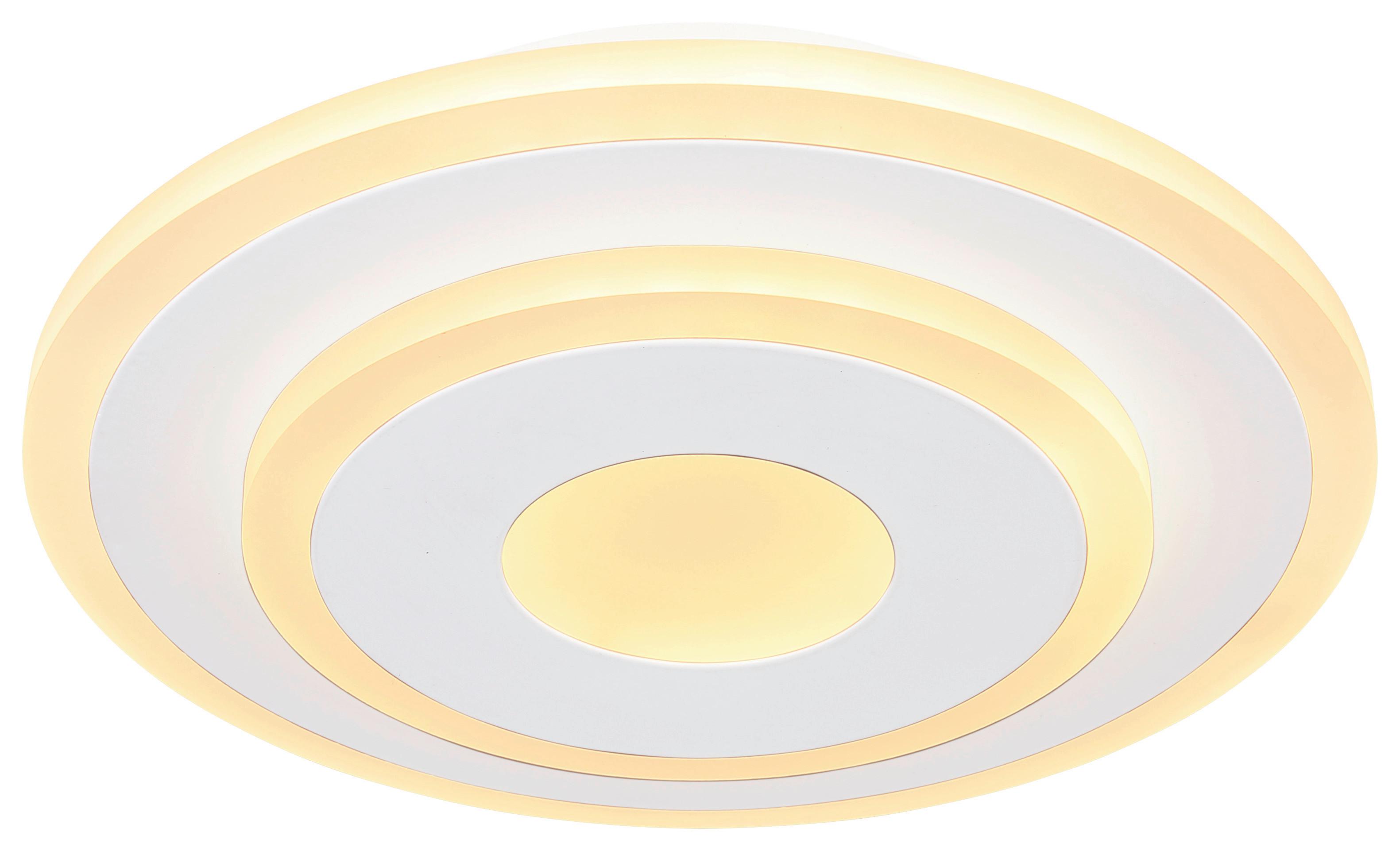 Led Mennyezeti Lámpa Bizulo - opál/fehér, Modern, műanyag/fém (20/4,5cm) - Mömax