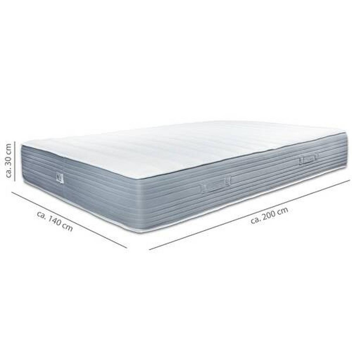 Viscomatratze Boxlike 30 Wave H2/3 ca. 140x200cm - Weiß, Basics, Textil (140/200cm) - MID.YOU