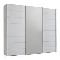 Schwebetürenschrank Sonate Como in Grau - Chromfarben/Grau, Glas/Holzwerkstoff (298/222/68cm) - Premium Living